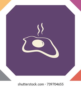 Fried egg, vector icon