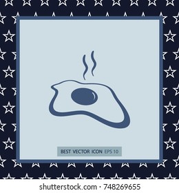 Fried egg, vector icon