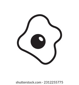Fried egg vector icon. Fried egg flat sign design. Egg symbol pictogram. UX UI icon