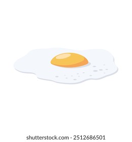 Ícone do vetor de ovo frito. Ilustração minimalista do lado ensolarado para cima ovo de galinha frito. Ideias de café da manhã, alimentação saudável, conceitos de dieta de baixo carboidrato.