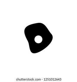 fried egg vector icon. fried egg sign on white background. fried egg icon for web and app