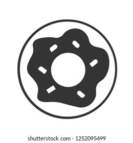 Fried egg vector icon. symbol food illustration.