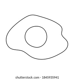 Fried egg vector icon.outline vector icon isolated on white background fried egg.