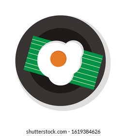 fried egg vector - illustration