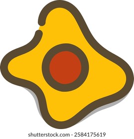 a fried egg vector illustration