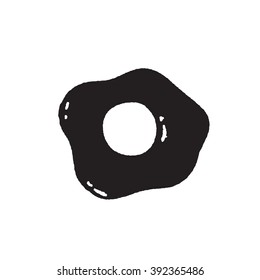 fried egg. vector illustration