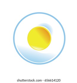 Fried egg. Vector illustration 
