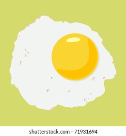 Fried egg. Vector illustration.