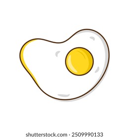 Fried egg vector illustration. Food meal icon concept. Flat cartoon style