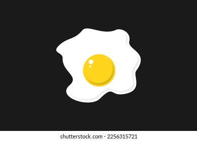 Fried egg vector. Fried egg illustration for restaurant, food and beverages theme.