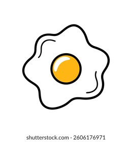 fried egg vector illustration. Egg, sunny side up, omelet, fried egg symbol. Vector illustration