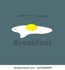 
ilustración del vector del huevo frito - símbolo del desayuno, proteína sana de la cocina