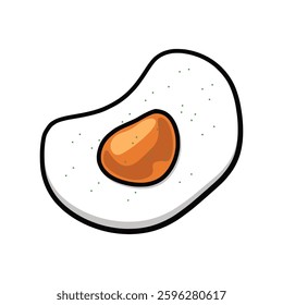 Fried egg vector illustration white background