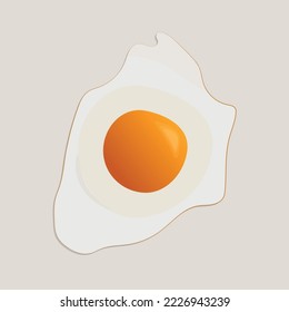 Fried egg vector isolated illustration