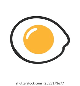 A fried egg with a yellow yolk.