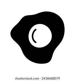 Fried egg with yolk. Healthy nutritious breakfast. Vector illustration, isolated on a white background.