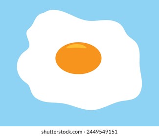 Fried egg, yolk vector illustration. Fried egg vector, icon. 