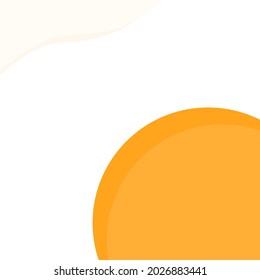 Fried eggs backdrop, banner, flyer design. World, national Egg day. Yolk, white on a plate. Morning meal, delicious breakfast. Flat vector illustration.