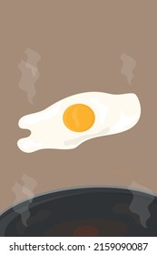fried eggs in a breakfast pan with yolk