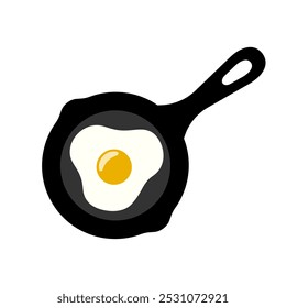 Huevos fritos cocinados en una sartén