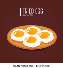 Fried Eggs Fried Eggs Cow Eyes Vector illustration