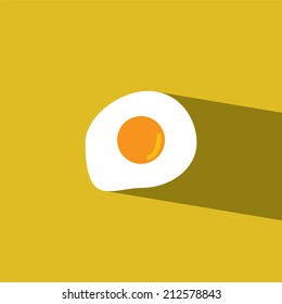 fried eggs flat icon  vector illustration eps10