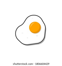 concepto de ilustración plana de huevos fritos