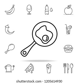 fried eggs in a frying pan icon. Food and drink icons universal set for web and mobile