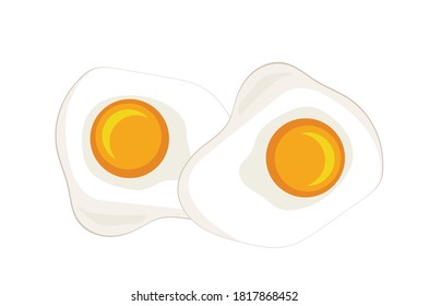 Fried eggs, half of orange instead of yolk. Artificial objects that mimic natural forms. Creative idea, imagination and fantasy. Original minimal concept