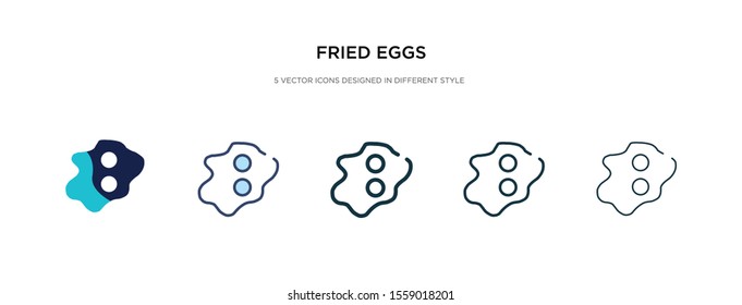 fried eggs icon in different style vector illustration. two colored and black fried eggs vector icons designed in filled, outline, line and stroke style can be used for web, mobile, ui