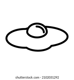 Plantilla de diseño de vectores de iconos de huevos fritos.