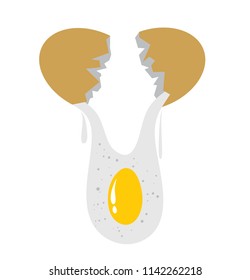 fried eggs illustration