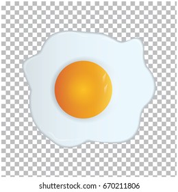 Fried eggs - isolated on a transparent background, realistic - art creative modern vector