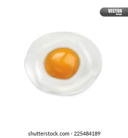 fried eggs isolated on white