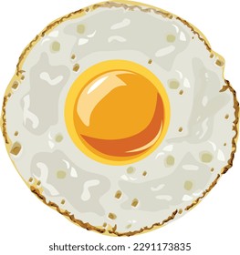 fried eggs isolated on white background food cooking image object design