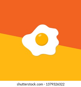 Fried eggs or omelettes. The concept of minimalism. Concept art.Zine culture trend. Contemporary art collage.Vector illustration 