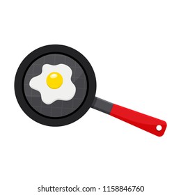 Eier auf Bratpfanne. Vektorgrafik