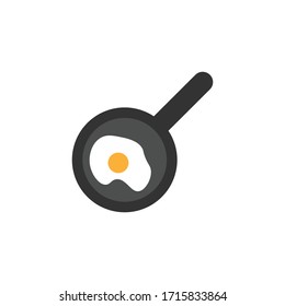Fried eggs on frying pan. Vector illustration.fried egg icon.