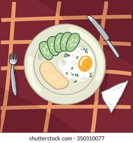 fried eggs on a plate