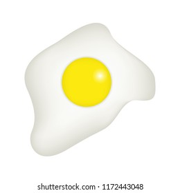 Fried eggs on a white background, vector