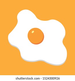 Fried eggs on a white background. Vector