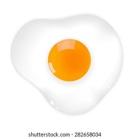 Fried eggs on a white background. Eps 10.