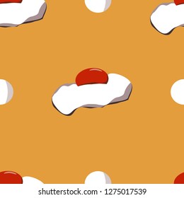 fried eggs pattern background.