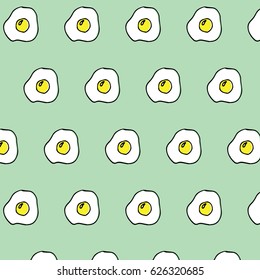 Fried eggs pattern. Perfect design for posters, cards, textile, web pages.