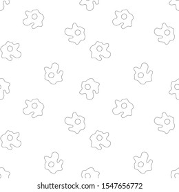 Fried eggs. Simple drawn seamless pattern. Vector graphic. Transparent swatch.