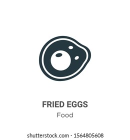 Fried eggs vector icon on white background. Flat vector fried eggs icon symbol sign from modern food collection for mobile concept and web apps design.