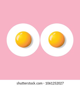 

Fried eggs, Vector Illustration.