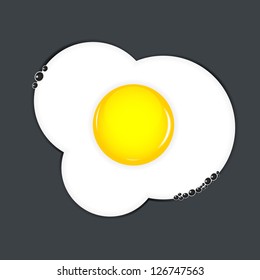 Fried eggs vector illustration