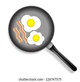 Fried eggs vector illustration