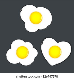 Fried eggs vector illustration